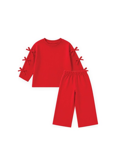 Cigit Mevsimlik Sweatshirt Takım 8-12 Yaş Kırmızı