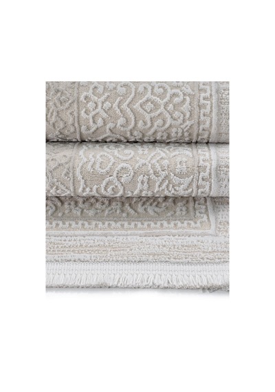 Elvey Home 7105 Krem Modern Desen Doğal Taban Koridor Mutfak Çocuk Oturma Odası Salon Halı Yolluk 7105kemik