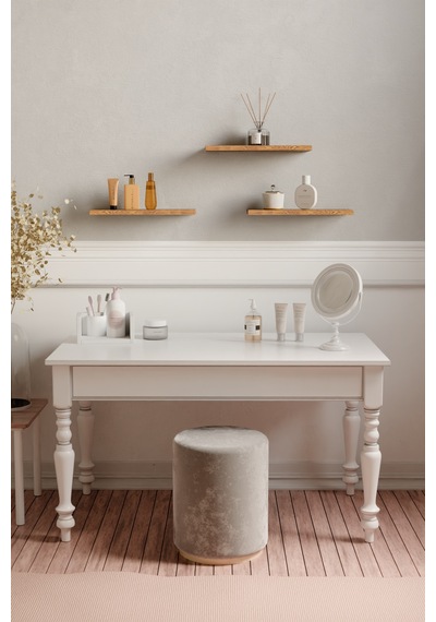 Yankı-BYEG 3lü 30 cm Safir Meşe Mdf Duvar Rafı Gizli Bağlantı Kitaplık