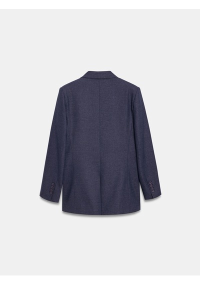 DİLVİN 60811 Keten Karışımlı Blazer Ceket-lacivert
