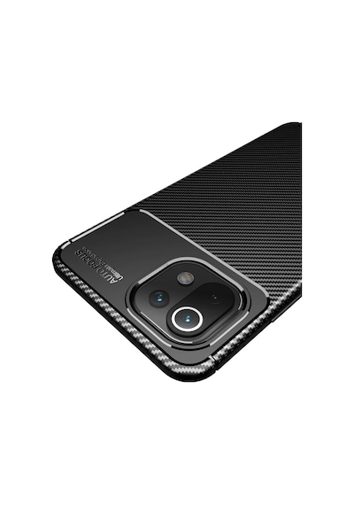 Xiaomi Mi 11 Lite Uyumlu Kılıf Auto Focus Karbon Kapak - Lacivert