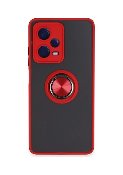 Poco X5 Pro 5g Kılıf Montreal Yüzüklü Silikon Kapak - Kırmızı Ym602994