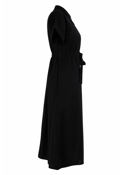 Double E-019 Siyah Kadın Elbise 27kd52000108