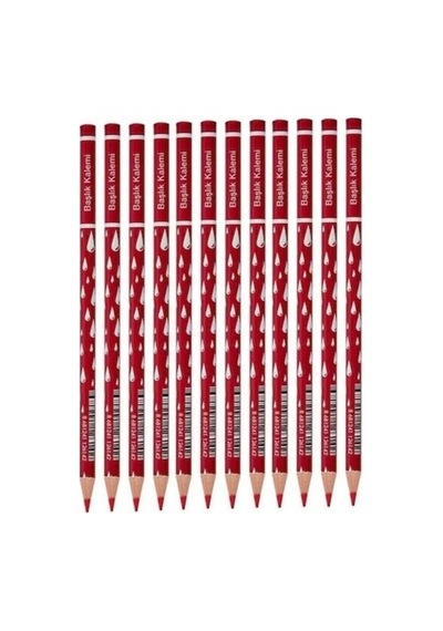 Faber Castel Faber-castell Damla Desenli Başlık Kalemi Kırmızı 12'li