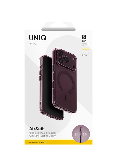 Apple iPhone Uyumlu 18 Pro Kılıf Slimfit 1.1 Mm İnce Tasarım Airsuit Darbe Koruma Zırh Kalitesinde Kapak Mürdüm