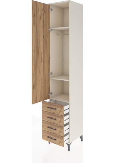 Hyperion Dolap 3 Raflı 4 Çekmeceli Tek Askılı 44x44x243 Aytaşı-çam Aytası Hyperion Dolap 3 Raflı 4 Çekmeceli Tek Askılı 44x44x243 Aytaşı-çam Aytası