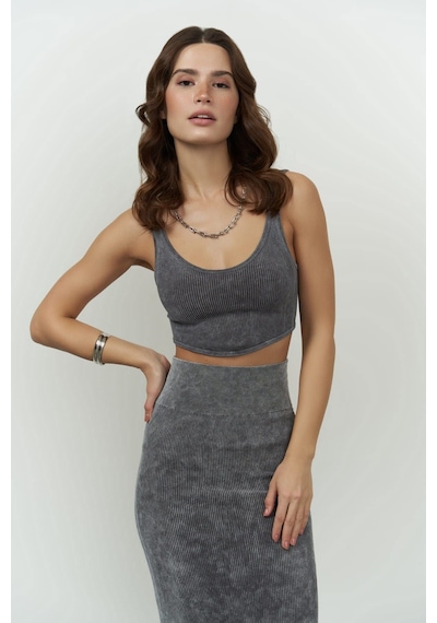 Mai Collection Mai Studios Co. Jade Eskitme Fitilli Etek Füme