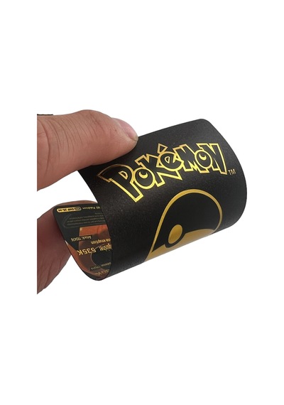 Pokemon Kartları Kabartmalı Fosforlu Plastik Kart Seti 10lu Siyah