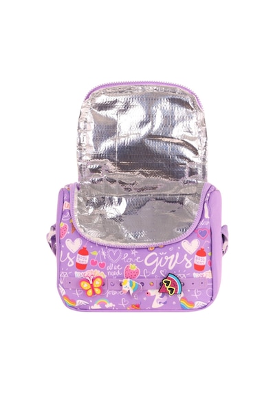 Kaukko Kids Isı Yalıtımlı, Silikon Aksesuarlı Beslenme Çantası - Mor - Kız Çocuk - L7245 Mor