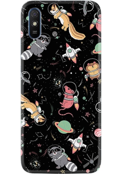 Xiaomi Redmi 9A Kılıf Silikon Planet Animals 1771