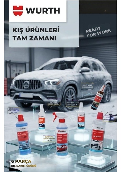 Würth Kış Bakım Ürünleri Seti Araçlar İçin Komple Koruma Ve Temizlik