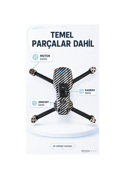 S9 Drone Gövde Kasası - Motor, Kamera Ve Anakart Dahil Yedek Parça - 913892030