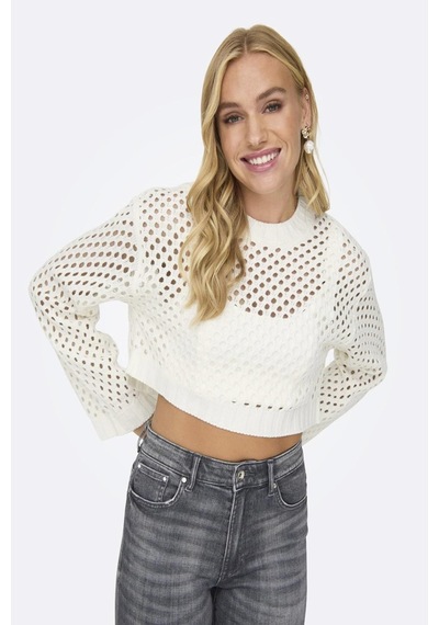 Only Onlsmılla Short Pullover L/s Knt Noos Bej Bej