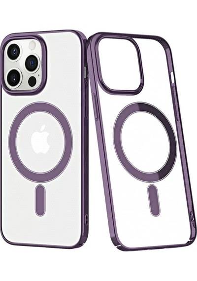 Newface Apple İphone 13 Pro Max Kılıf Element Magneticsafe Sert Kapak - Derin Mor