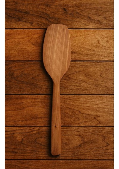 Badem Ağacı Ahşap Kürek Spatula 30 Cm Doğal, El Yapımı, Yapışmaz Yüzey Dostu