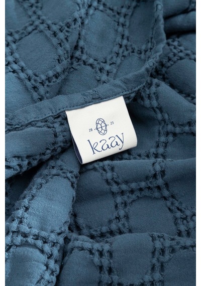 Kaay Stone Wash Pike / Yatak Örtüsü 200x240 Çift Kişilik Lacivert