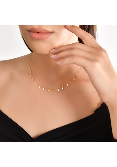 Kuyumcudukkani "oval Pullu Sallantılı Trend"kolye-37337-r Rose Gold