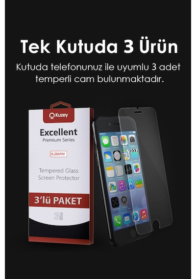 Samsung Galaxy S24 Fe İle Uyumlu Temperli Ekran Koruyucu Kırılmaz Cam Ekonomik 3'lü Paket