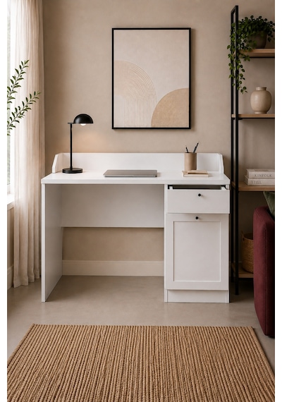 Home Alya Çalışma Masası 120x75x65 Cm Beyaz Modern Tasarım Beyaz - 914417191 Beyaz