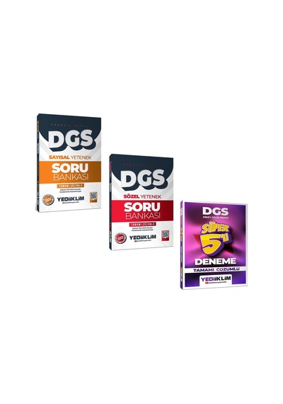 Yediiklim 2026 Dgs Sayısal Sözel Yetenek Soru Ve Deneme Seti 3 Kitap