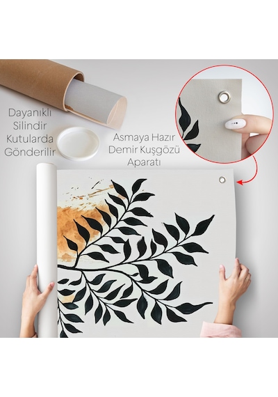 Dekoratif Minimal Bitki Duvar Örtüsü-7651