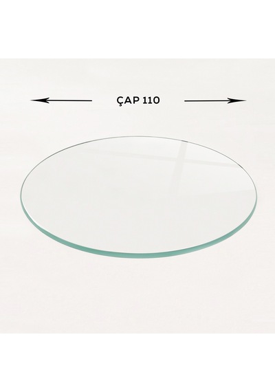 Masa Camı Ekvator Saydam Çap110cm