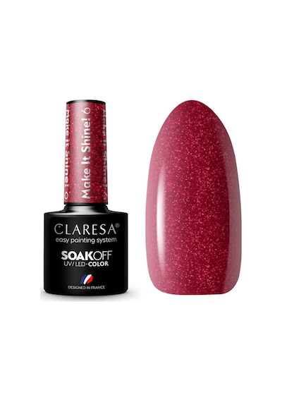 Claresa Kalıcı Oje Make It Shine Parıltılı Kırmızı 06 5gr