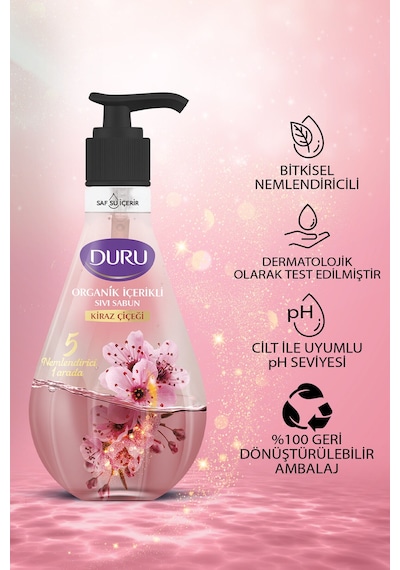 Organik Içerikli Kiraz Çiçeği Sıvı Sabun 3x500ml