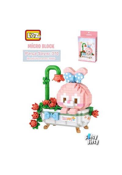 Loz Micro Block Serisi Mutlu Tavşan 370 Parça Oyuncak Yapım Seti Fflz-8806