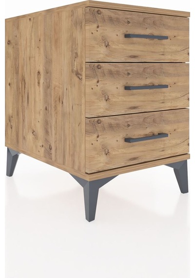 Kronos Komodin 3 Çekmeceli 44x59x64 Çam-çam Çam