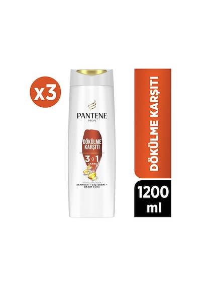 Pro-v Şampuan Dökülme Karşıtı 3'ü 1 Arada 400 Ml 3 Adet Tüm Saç Tipleri