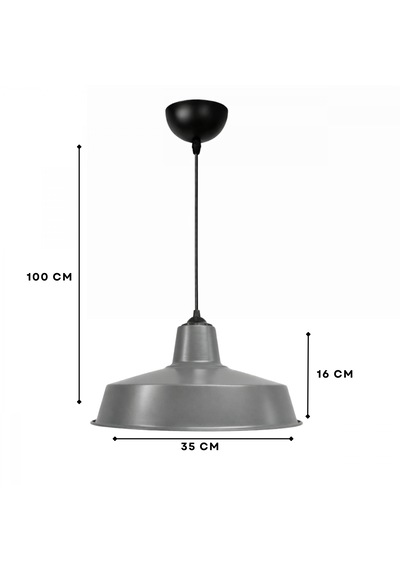 Homing Northe İskandinav Metal Sarkıt Gri