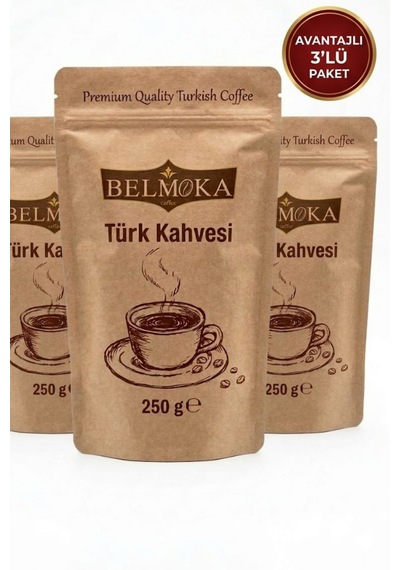 Türk Kahvesi 250 Gr 3'lü Avantaj Paketi 3 250 Gr Türk Kahvesi