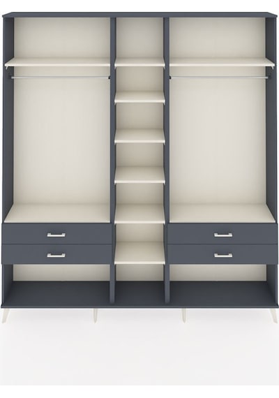 Arges Dolap 10 Raflı 4 Çekmeceli 2 Askılı 220x30x243 Antrasit-aytaşı/antrasit Aytası/antrasıt Arges Dolap 10 Raflı 4 Çekmeceli 2 Askılı 220x30x243 Antrasit-aytaşı/antrasit Aytası/antrasıt