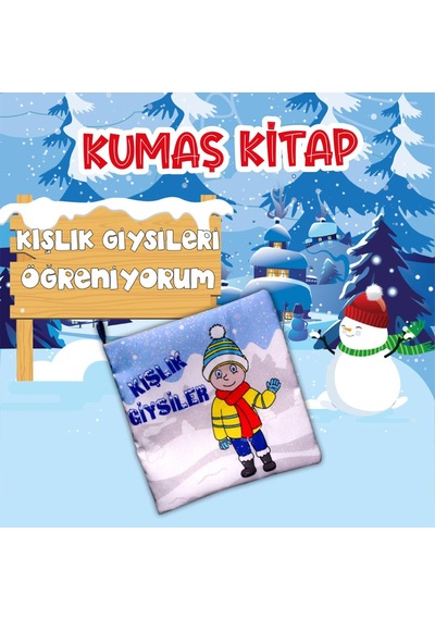 Tox Kışlık Giysiler Kumaş Sessiz Kitap T052 - Bez Kitap , Eğitici Oyuncak , Yumuşak Ve Hışırtılı