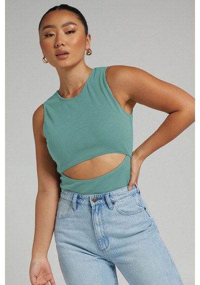 Madmext Mint Yeşili Yırtık Detaylı Basic Bodysuit-mint Yeşili Mint Yeşili