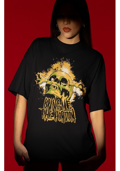 Bring Me The Horizon Rock Metal Müzik Grubu Ön Baskılı Unisex Ove Siyah