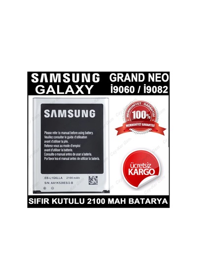 Samsung Uyumlu İ9082 Galaxy Grand Duos Batarya