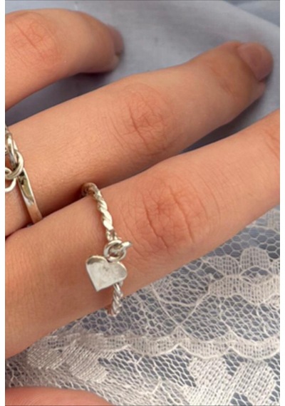 Charm Burgu Yüzük Gümüş