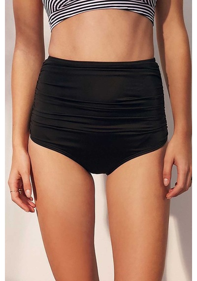Angelsin Siyah Yüksek Bel Bikini Altı Siyah
