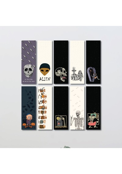 Kurukafa Alien Tasarım 10 Adet Kitap Ayraç Seti PYTKAYRAC40