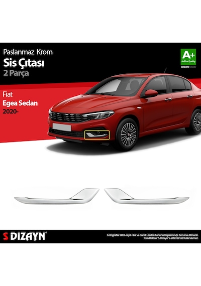 S-Dizayn  Fiat Egea Sedan Krom Sis Çıtası 2 Prç. 2020 Üzeri