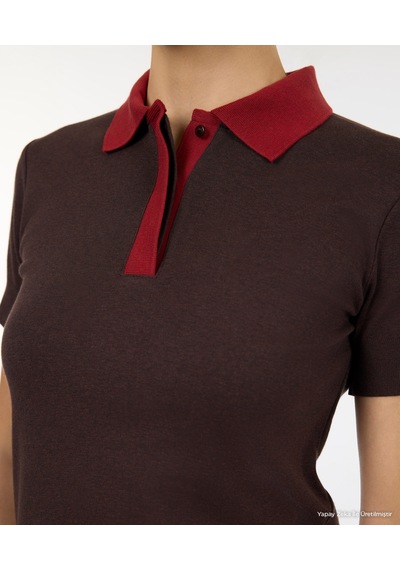 Yargıcı Regular Polo Yaka Kısa Kol Kazak 26kktr2134x 003 Kahverengi