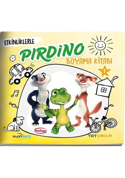 TRT Çocuk Etkinliklerle Pırdino Boyama Kitabı - 1- Burhan Yayıncılık