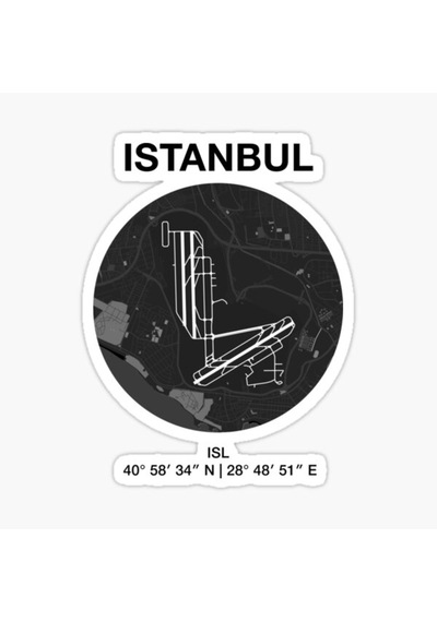 Istanbul Hava Limanı Sticker Eticket Yapıştırması
