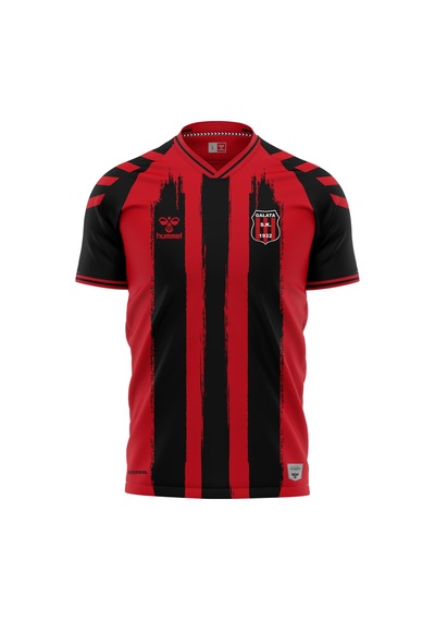 Hummel Galata Sk Çizgili Forma 25/26 Tek Üst Kırmızı