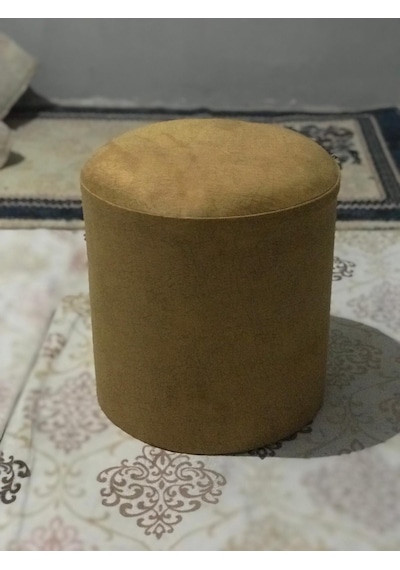 Nesilhomee-Ticaret Silinebilir Nubuk Ve Soho Kumaş Oval Puf