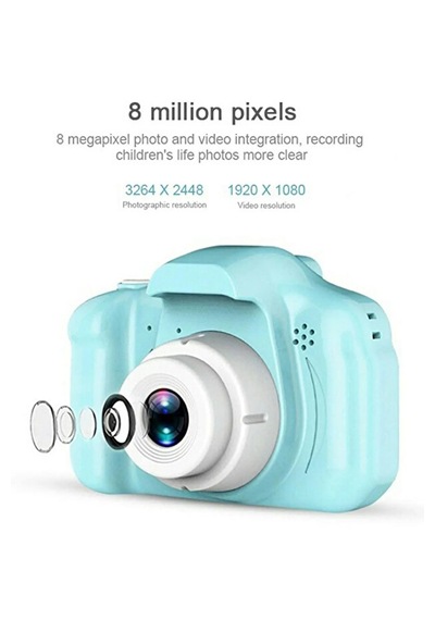 Mavi Renk Mini 1080p Hd Çocuk Kamera Dijital Fotoğraf Makinesi 2.0 Inç Ekran 1