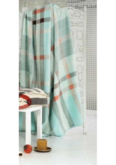 Mink Lacasa Lüks Vizon Battal Boy 1084 Suyeşili Battaniye 200X240