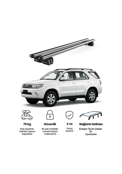 Pençe Toyota Hilux 2006-2015 Uyumlu Gri Ara Atkı 109cm Port Bagaj Tavan Barı
